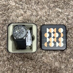 Fossil Black and Silver Men's Watch